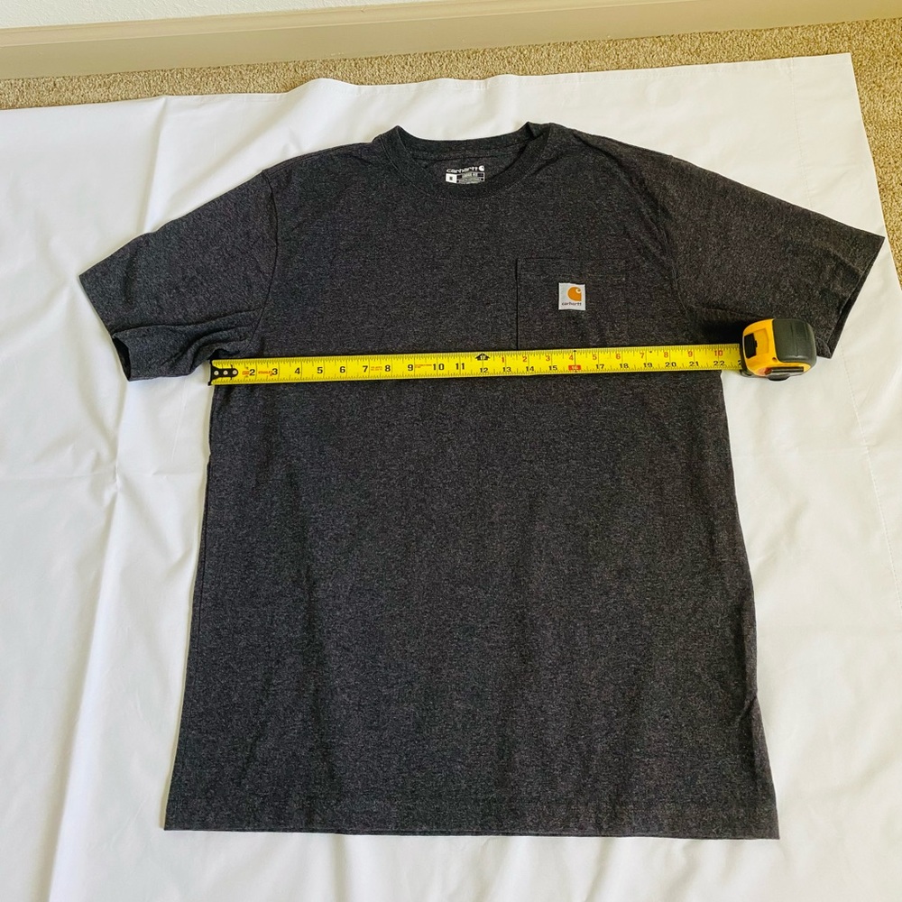 Men’s Carhartt Heavy Duty Pocket Tee Shirt in Charcoal Gray.  Size Medium.  EUC - Picture 8 of 14